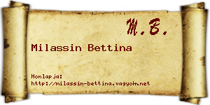 Milassin Bettina névjegykártya