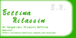 bettina milassin business card